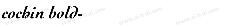 cochin bold字体转换
